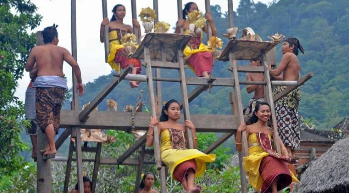 Tradisi Meayunan di Desa Tenganan Bali