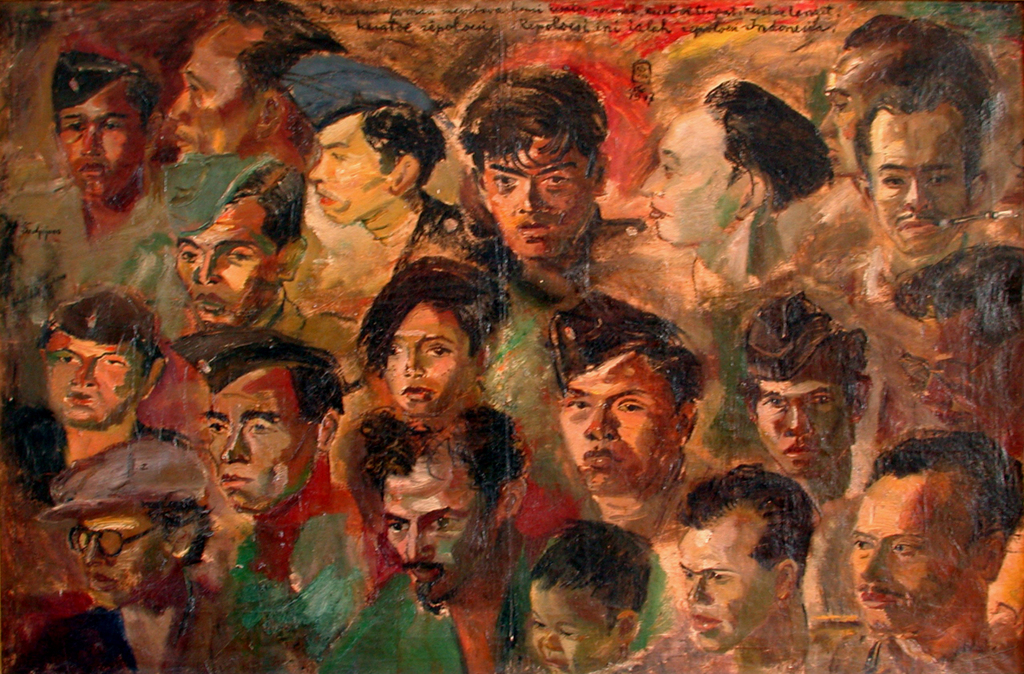 Lukisan "Kawan-kawan Revolusi" karya Soedjojono. (Foto: 3karya.hyphen.web.id)